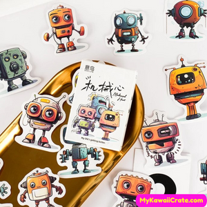 Cute Robot Sticker Set
