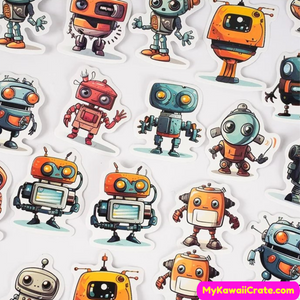 Cartoon Robots Stickers