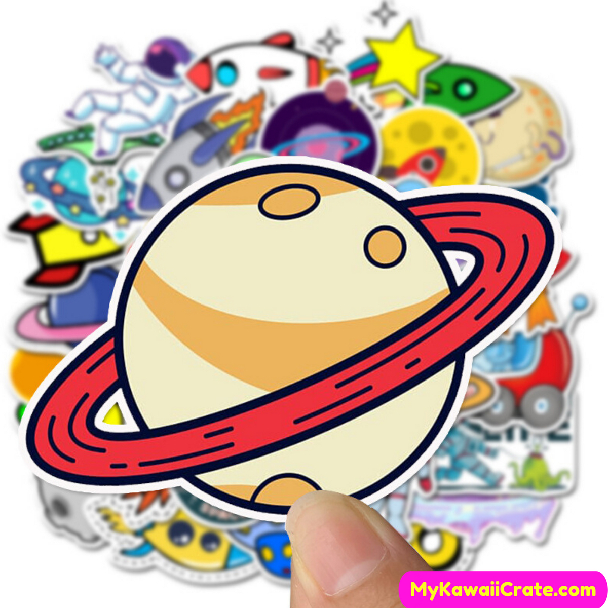 Planet Astronaut UFO Alien Big Stickers, Kawaii Laptop Stickers