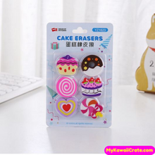 6 Pc Pack Sweet Cake Erasers