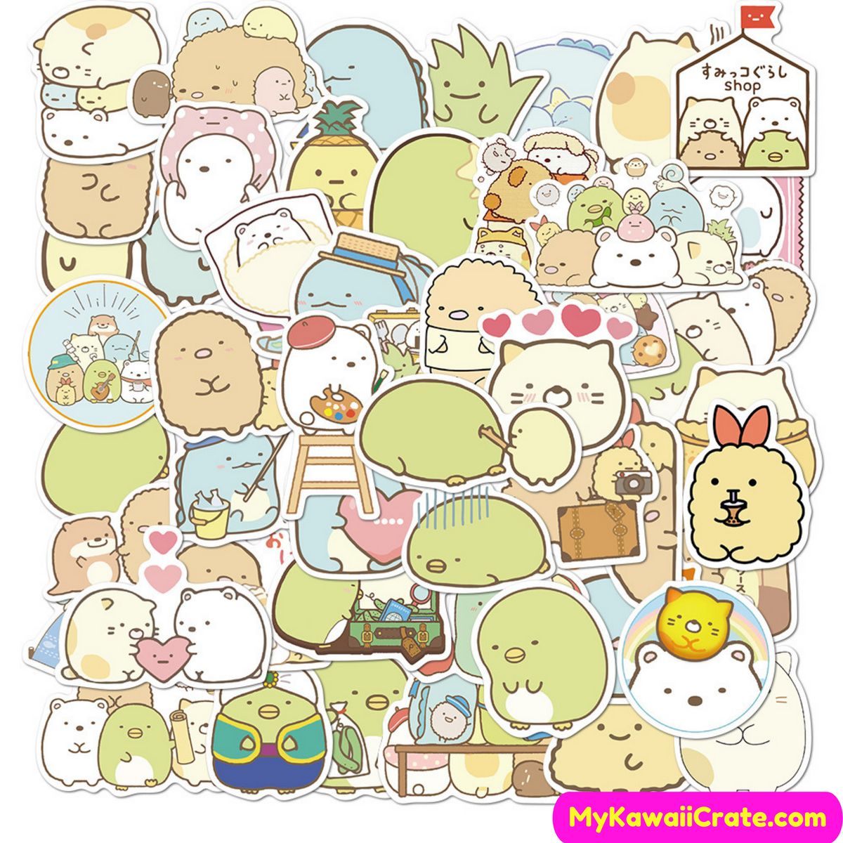 sumikko gurashi Inspired sticker pack Sticker for Sale by katieeh21