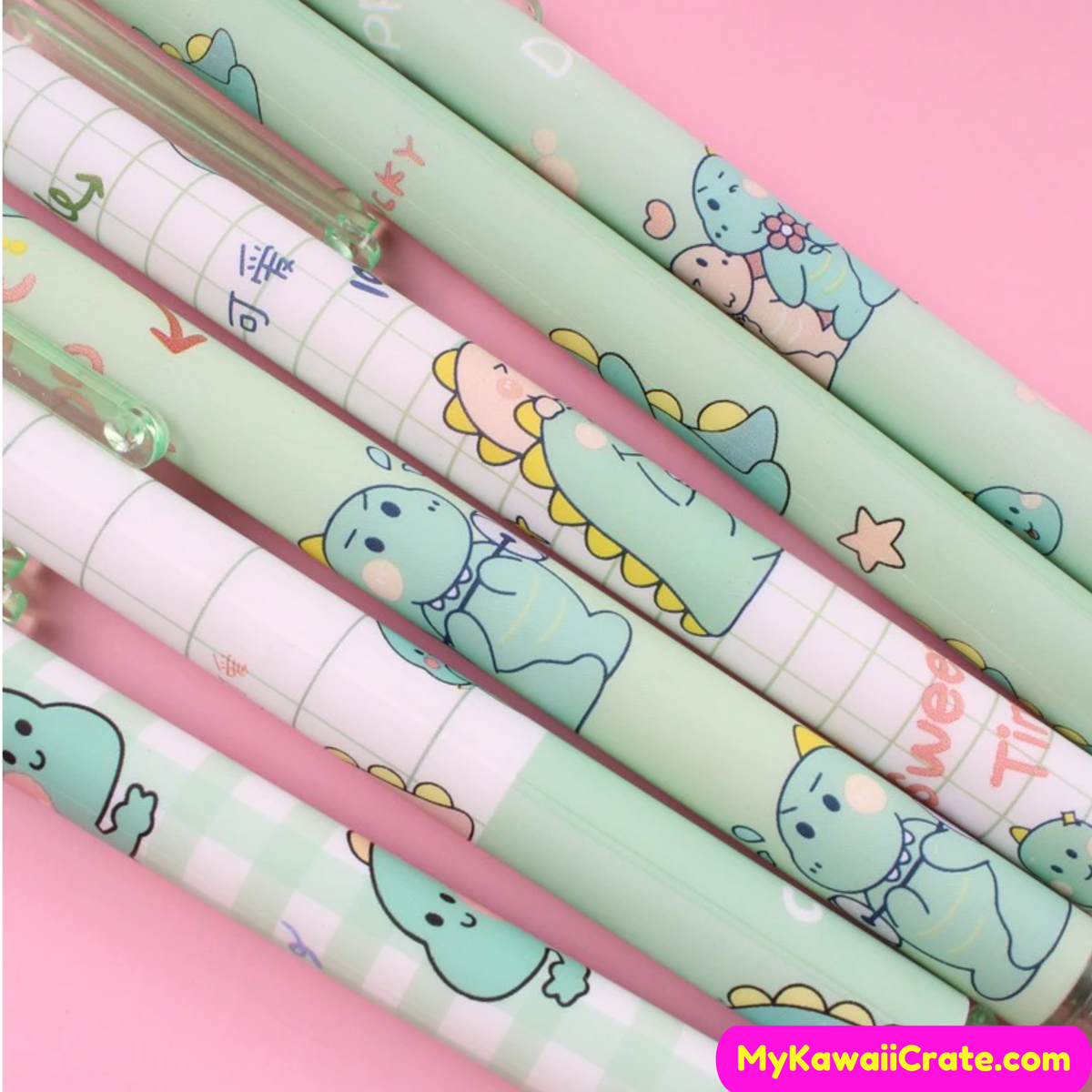 Kawaii Baby Dinosaur Gel Pens Set Penne carine, Penna dinosauro