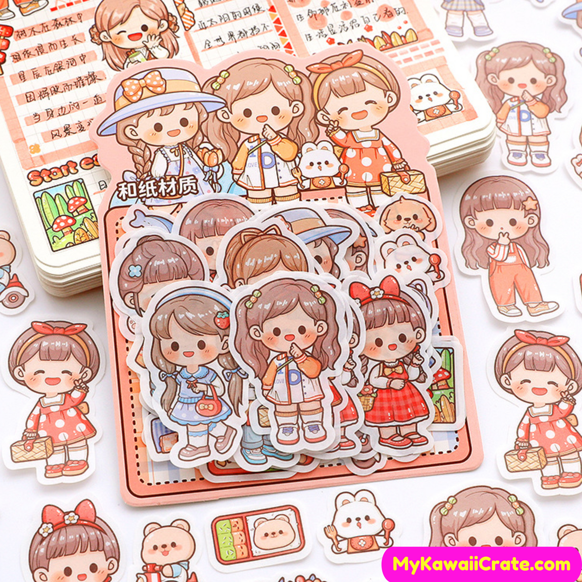 Korean Cute Cartoon Stickers, Cute Stickers Kawaii Korean