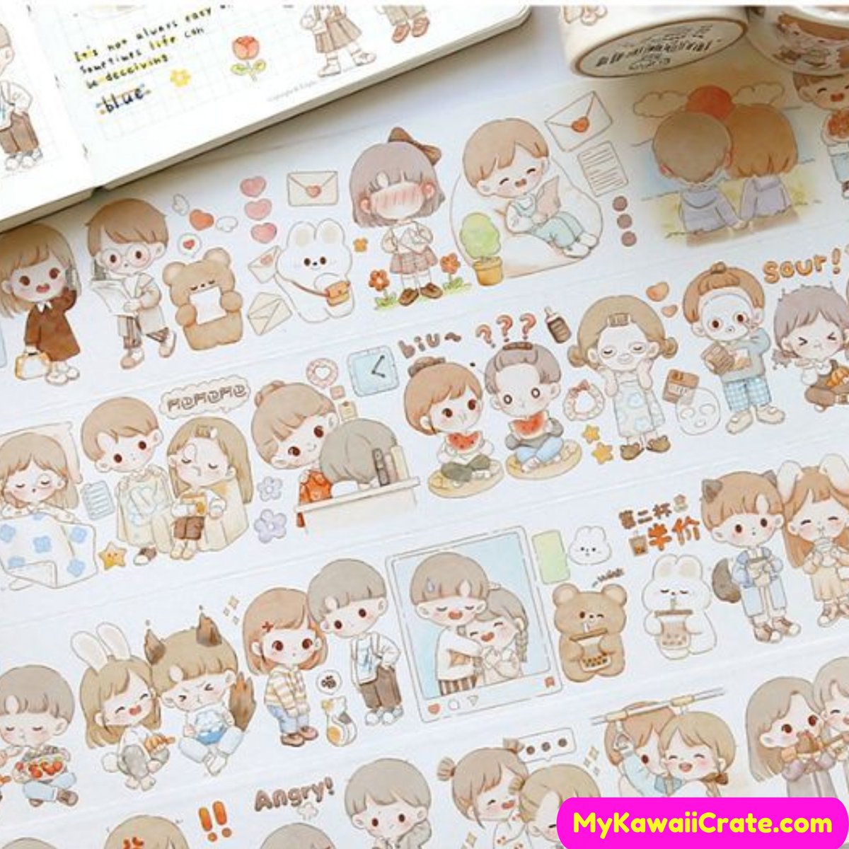 Kawaii Girl and Animal Friends Decorative Washi Tape – MyKawaiiCrate