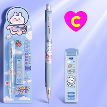Kawaii Cute Cartoon Mechanical Pencil Set with Lead Refill and Eraser