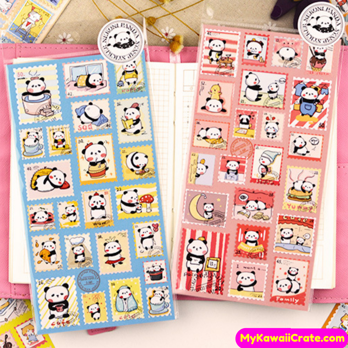Nekoni Animal Stamp Stickers - Kawaii Pen Shop - Cutsy World