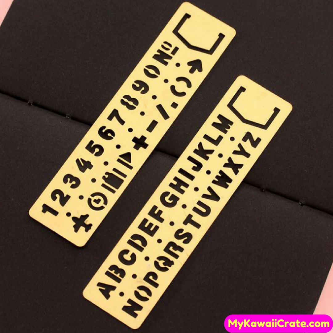 Letters Numbers Symbols Stencil Bookmark – MyKawaiiCrate