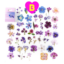 Purple flowers stickers