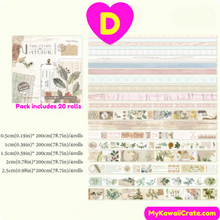 20 Rolls Decorative Washi Tapes Set