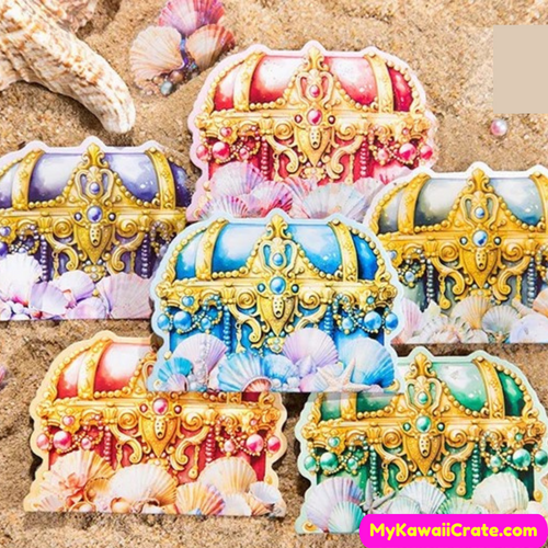 Beautiful Natural Open Pearl Seashell Decorative Stickers 20 Pc Pack