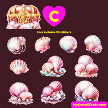 Beautiful Natural Open Pearl Seashell Decorative Stickers 20 Pc Pack