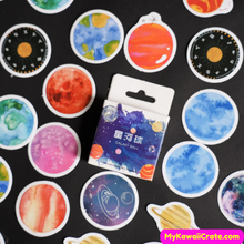 Colorful Cosmic Space Decorative Stickers 46 Pc Set