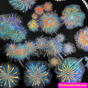 Laser Fireworks Sticker Set