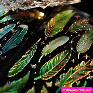 Beautiful feather stickers