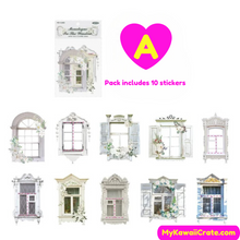 Fresh Air through the Windows Laser Hollow Large Size Stickers 10 Pc Pack