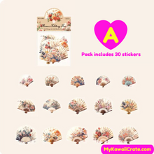 Gorgeous Oriental Retro Style Blooming Designs Decorative Stickers 30 Pc Pack