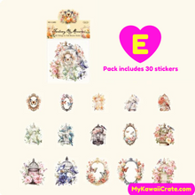 Gorgeous Oriental Retro Style Blooming Designs Decorative Stickers 30 Pc Pack