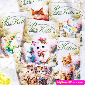 Playful kittens decorative stickers