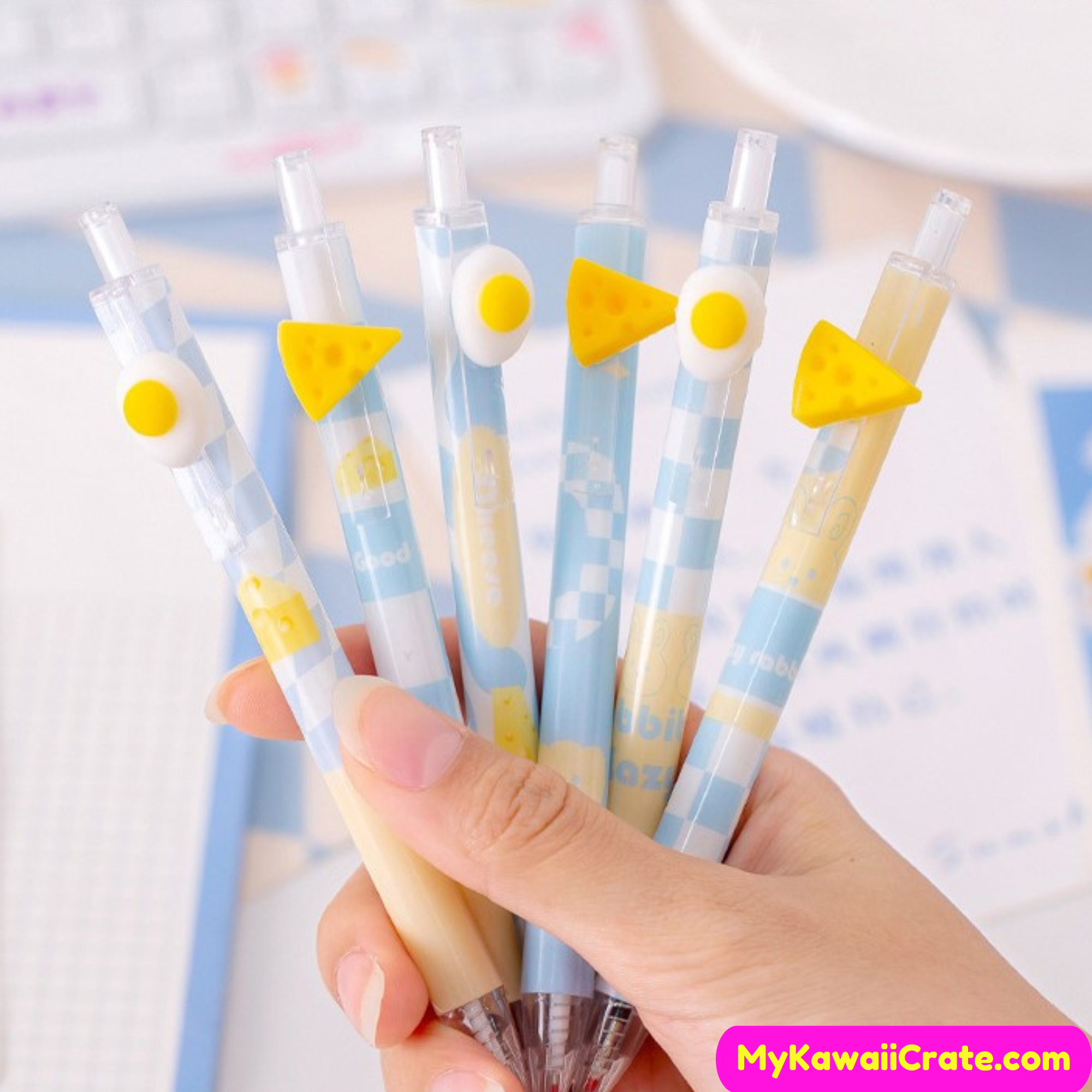 Colored Gel Pens Set Kawaii Blue Ballpoint Pen For Journal Cute