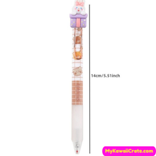 Kawaii Cute Bear Rabbit Retractable Gel Pens 4 Pc Set