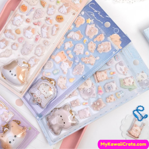 Kawaii Puffy Stickers