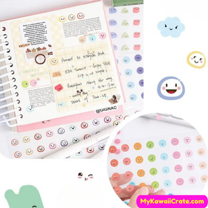 Kawaii Fun Expressions Decorative Stickers 8 Sheet Pack