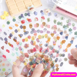 Fun face expression stickers