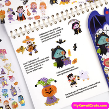 Kawaii Fun Halloween Crystal Gilding Stickers 4 Sheets Set