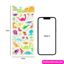 Kawaii Jurassic Dinosaurs 3D Puffy Stickers 4 Sheets Set