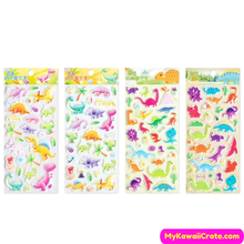 Kawaii Jurassic Dinosaurs 3D Puffy Stickers 4 Sheets Set