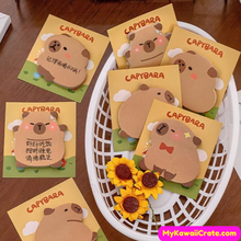 Kawaii Lovely Capy Sticky Notes 4 Packs Set