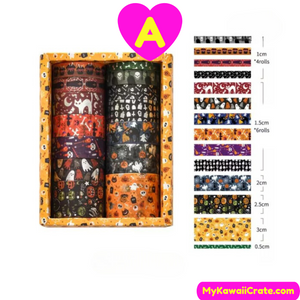 Kawaii Spooky Halloween Party Gilding Washi Tapes 14 Rolls Set