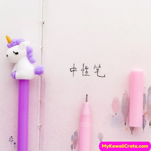 Kawaii Unicorn Gel Pens 4 Pc Set