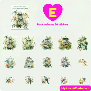 Lovely Birds Sweet Home Decorative Stickers 30 Pc Pack