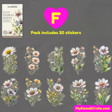 Lovely Floral Romance Large Size Decorative Stickers 20 Pc Pack