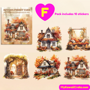 Lovely Secret Courtyard Shell Light Decorative Stickers 10 Pc Pack