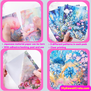 Magical Garden Shell Light Process Decorative Japanese Material Paper Stickers