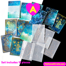 Magical Universe Decorative Laser Material Paper and Suphate Paper 15 Pc Set