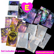 Magical Universe Decorative Laser Material Paper and Suphate Paper 15 Pc Set