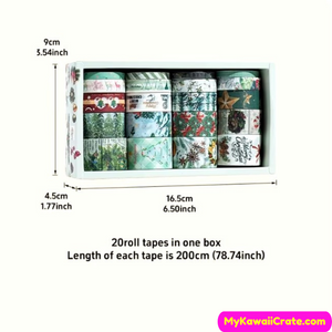 Merry Christmas Valentine Day Starry Sky Decorative Washi Tapes 20 Rolls Set