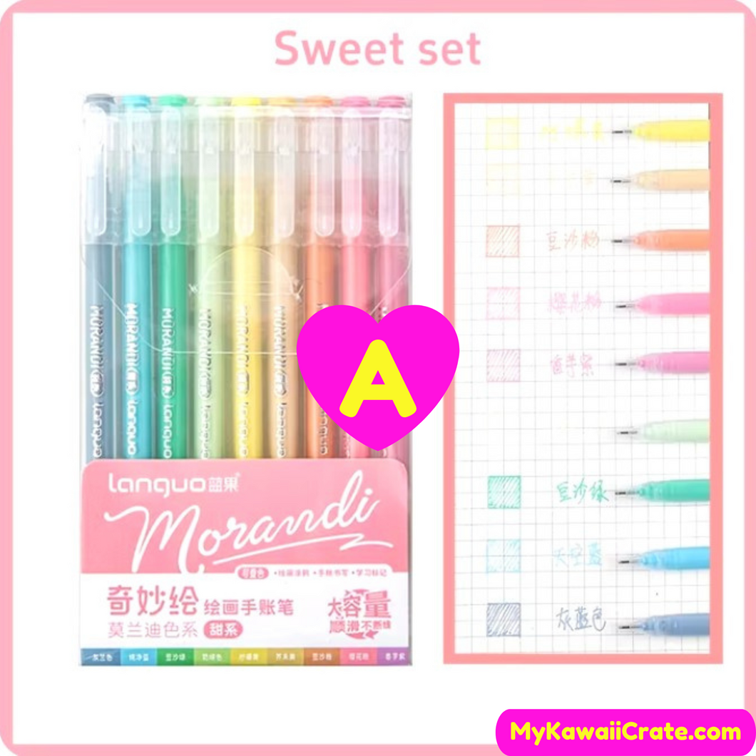 Kawaii colors gel pens