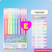 Neon color gel pens