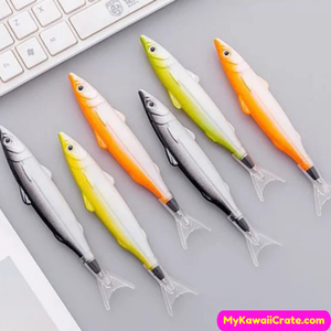 Novelty Colorful Fish Ballpoint Pens 3 Pc Set