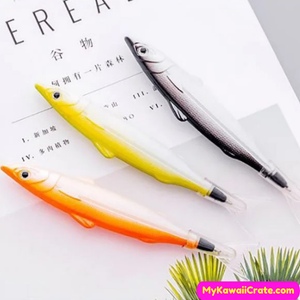 Novelty Colorful Fish Ballpoint Pens 3 Pc Set