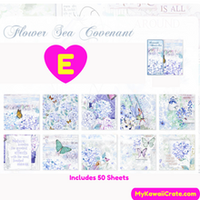 Romantic Secret Garden Decorative Material Paper 50 Sheets Set