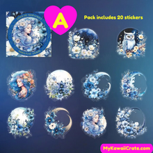 Tales of the Moon Oversized Waterproof Decorative Stickers 20 Pc Pack