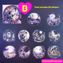 Tales of the Moon Oversized Waterproof Decorative Stickers 20 Pc Pack