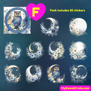 Tales of the Moon Oversized Waterproof Decorative Stickers 20 Pc Pack