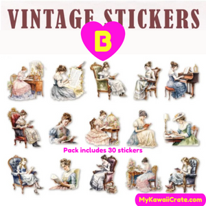 Tales of the Old Days Vintage Style Stickers 30 Pc Pack