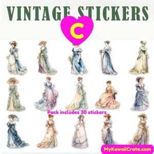 Tales of the Old Days Vintage Style Stickers 30 Pc Pack